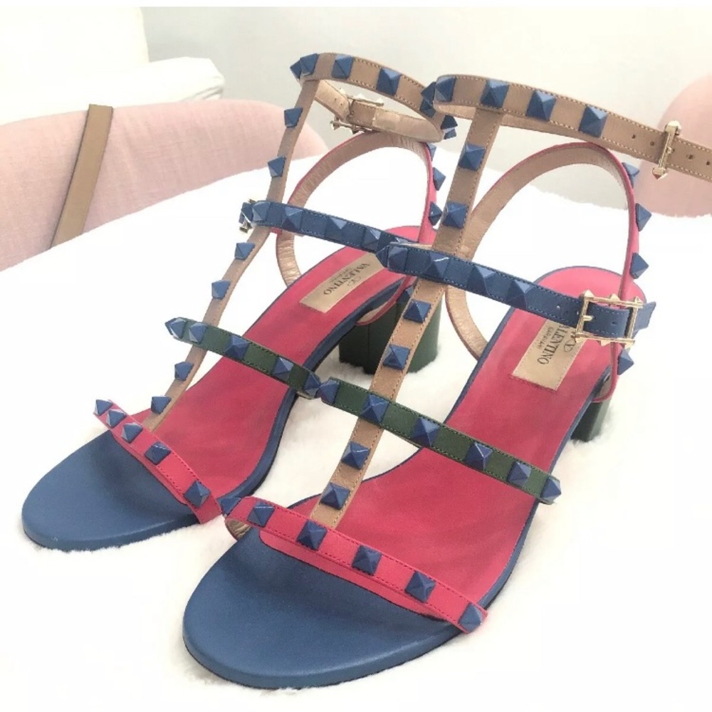 Valentino Rock Stud multi-color sandals 39.5